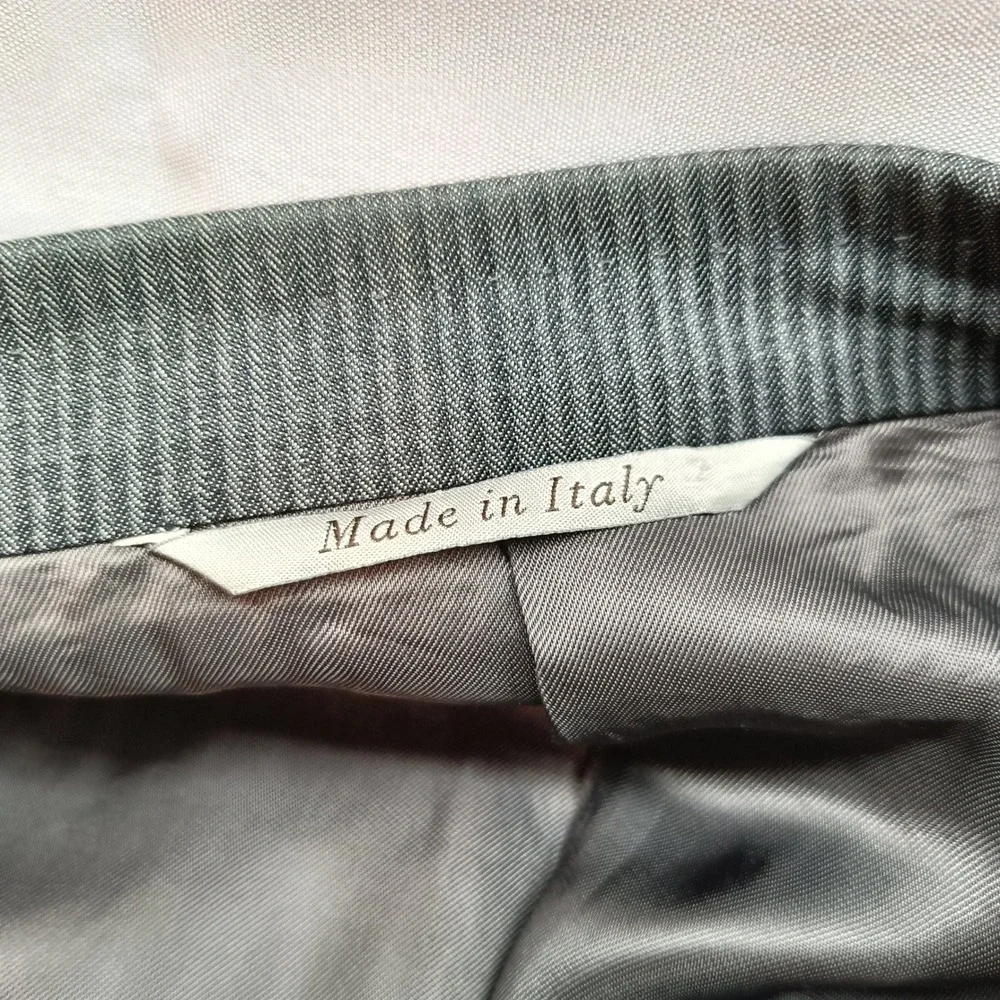 Canali 1934 Mens 37L Charcoal Grey Micro PinStripe Two Button Blazer Sport Coat